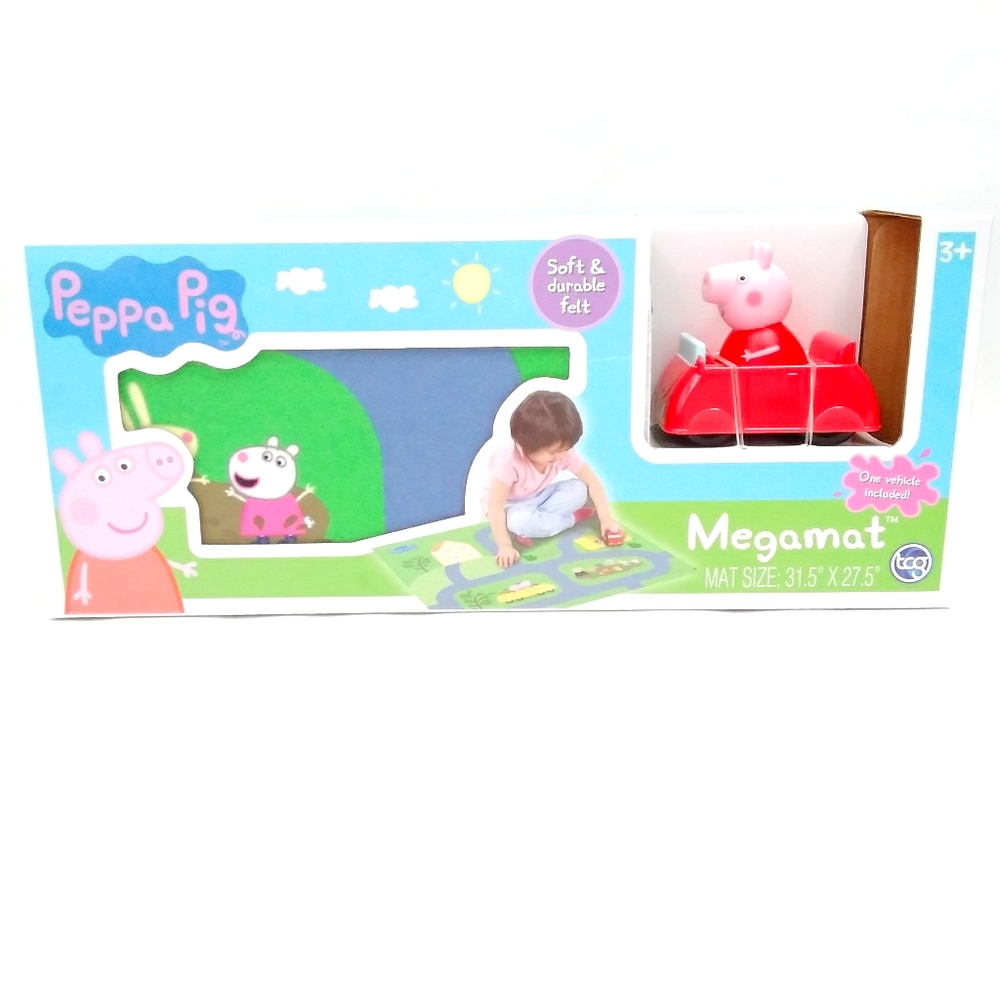 NIP Peppa Pig Felt Megamat & Vehicle Playmat Toy